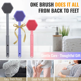 AIMAIAIMAI dual-sided back brush with soft bristles for gentle cleansing