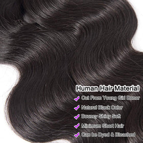 AIMAKER 12A body wave bundle close-up shows dye-friendly base and even texture