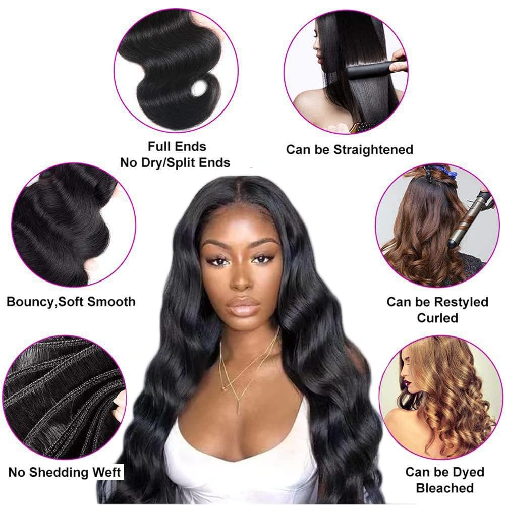 AIMAKER 12A body wave bundles close view highlights soft, bouncy texture