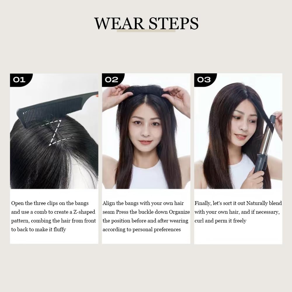 Aimeolyn easy wear with three clips ensures secure all-day fit.