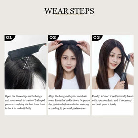 Aimeolyn easy wear with three clips ensures secure all-day fit.
