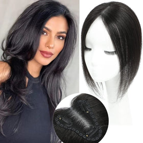 Aimeolyn Hair Toppers with lace base closeup showing natural, breathable fit.