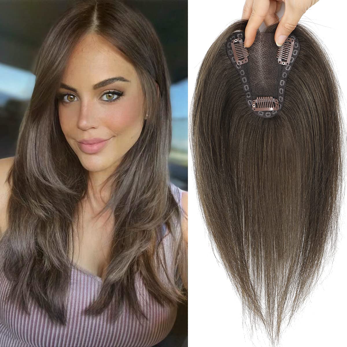 Aimeolyn hair toppers lace base close-up for natural look and breathable comfort