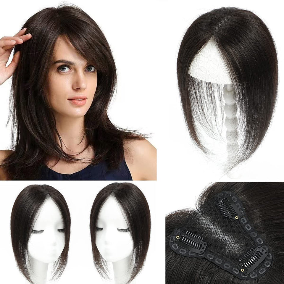 Aimeolyn hair toppers for women with real human hair and lace base for a natural look.
