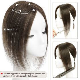 Aimeolyn real human hair topper texture close-up for seamless blend