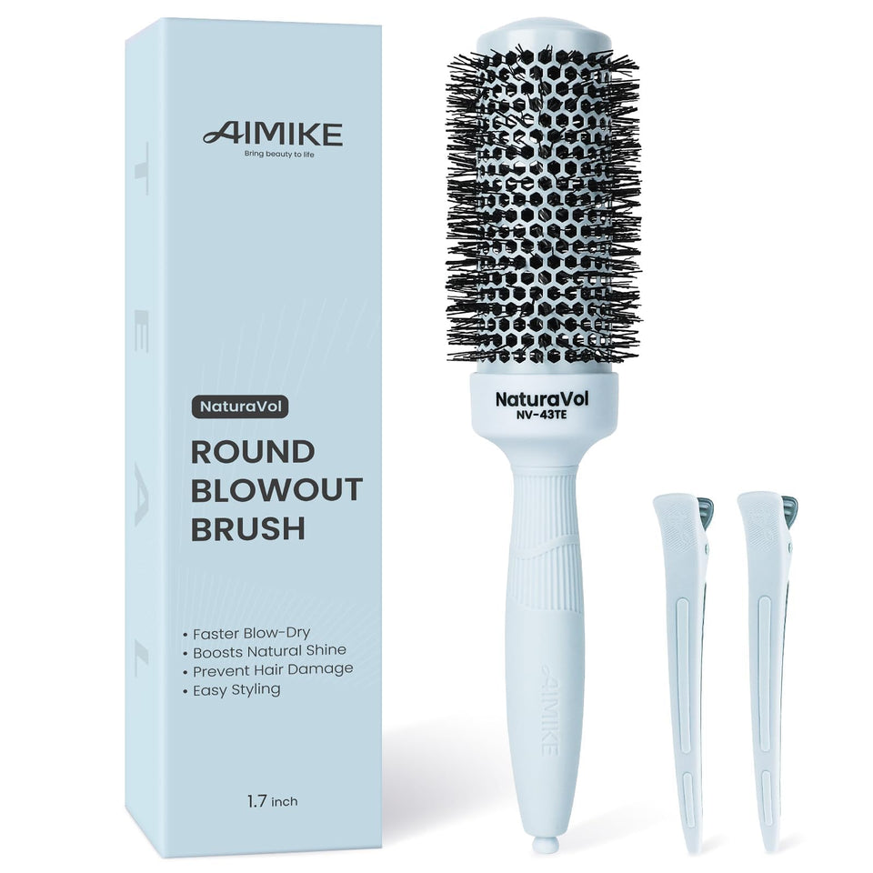 AIMIKE NaturaVol round brush with nano ceramic barrel for smooth, frizz-free finishes on fine hair