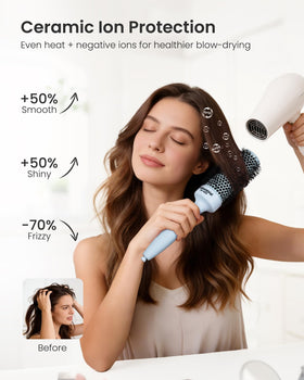 Aimike NaturaVol soft nylon bristles grip fine hair gently.