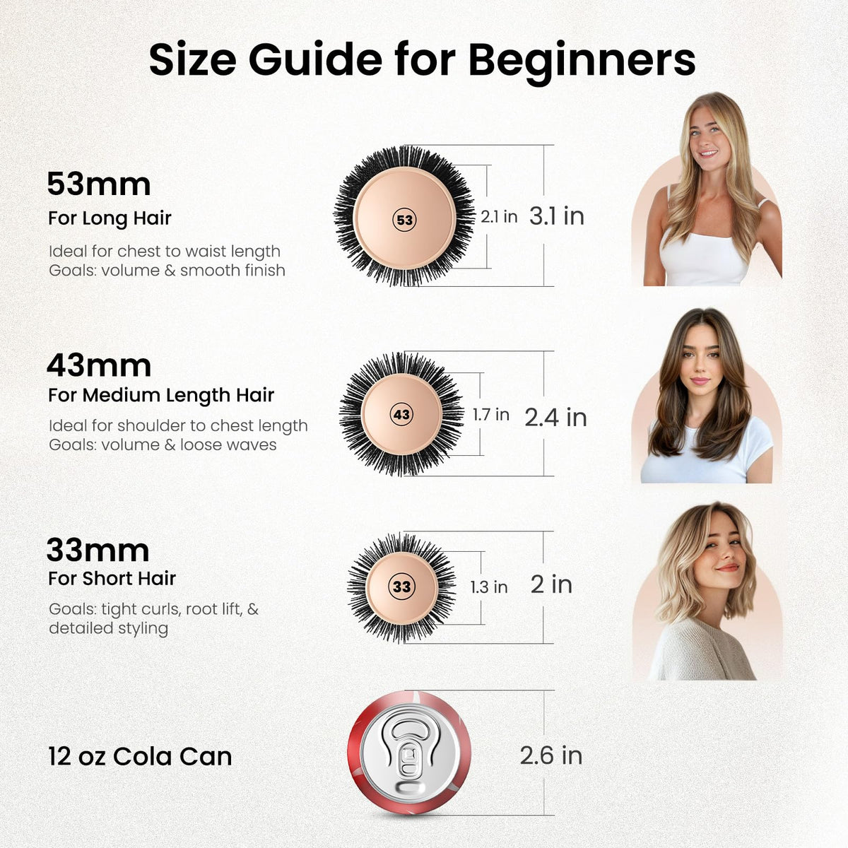 AIMIKE professional round brush for salon-quality blowouts