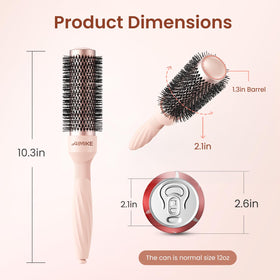Aimike Rose Luxe Round Brush with twisted bristles for lift and grip.