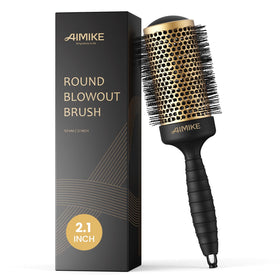 AIMIKE Round Brush with 2.1-inch barrel for fast, even-drying blowouts