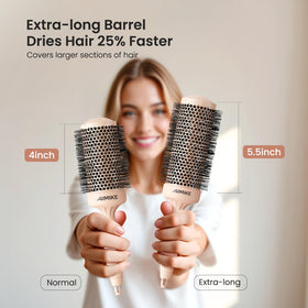 AIMIKE anti-static bristles glide through hair with control.