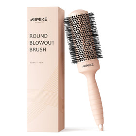 AIMIKE nano ion round brush for blowouts reduces frizz and seals cuticles