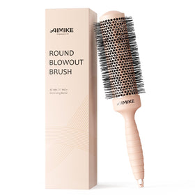 AIMIKE nano silver ion tech round brush for sleek, frizz-free blowouts.