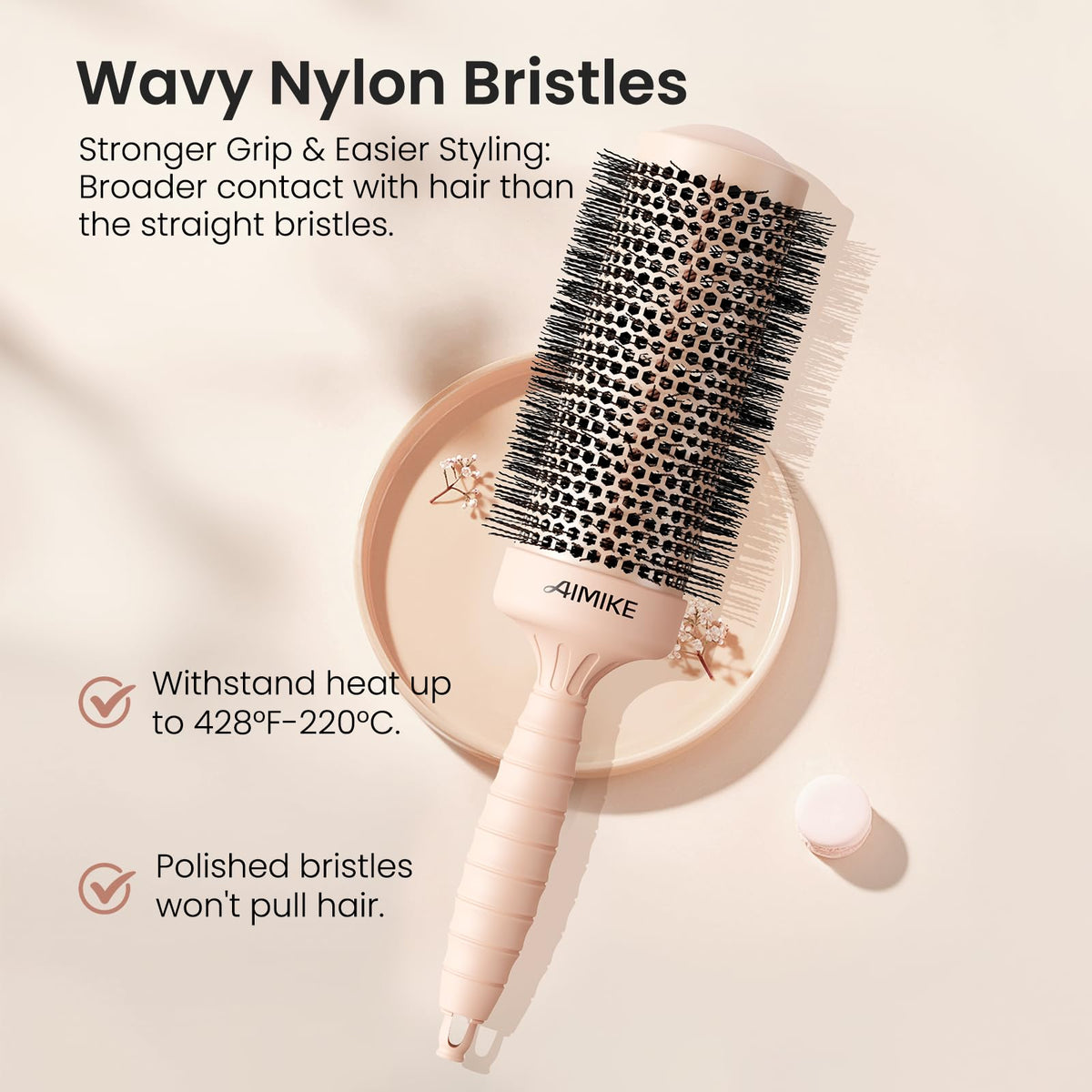 AIMIKE built-in section pin helps separate hair during blowouts.