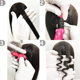 Aimin Hair heatless curlers long hair transforming into gentle waves overnight