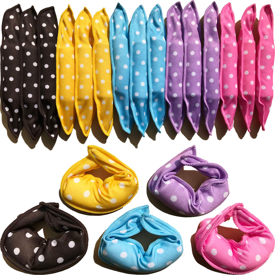 Aimin Hair heatless curlers set with light satin foam rollers for overnight waves
