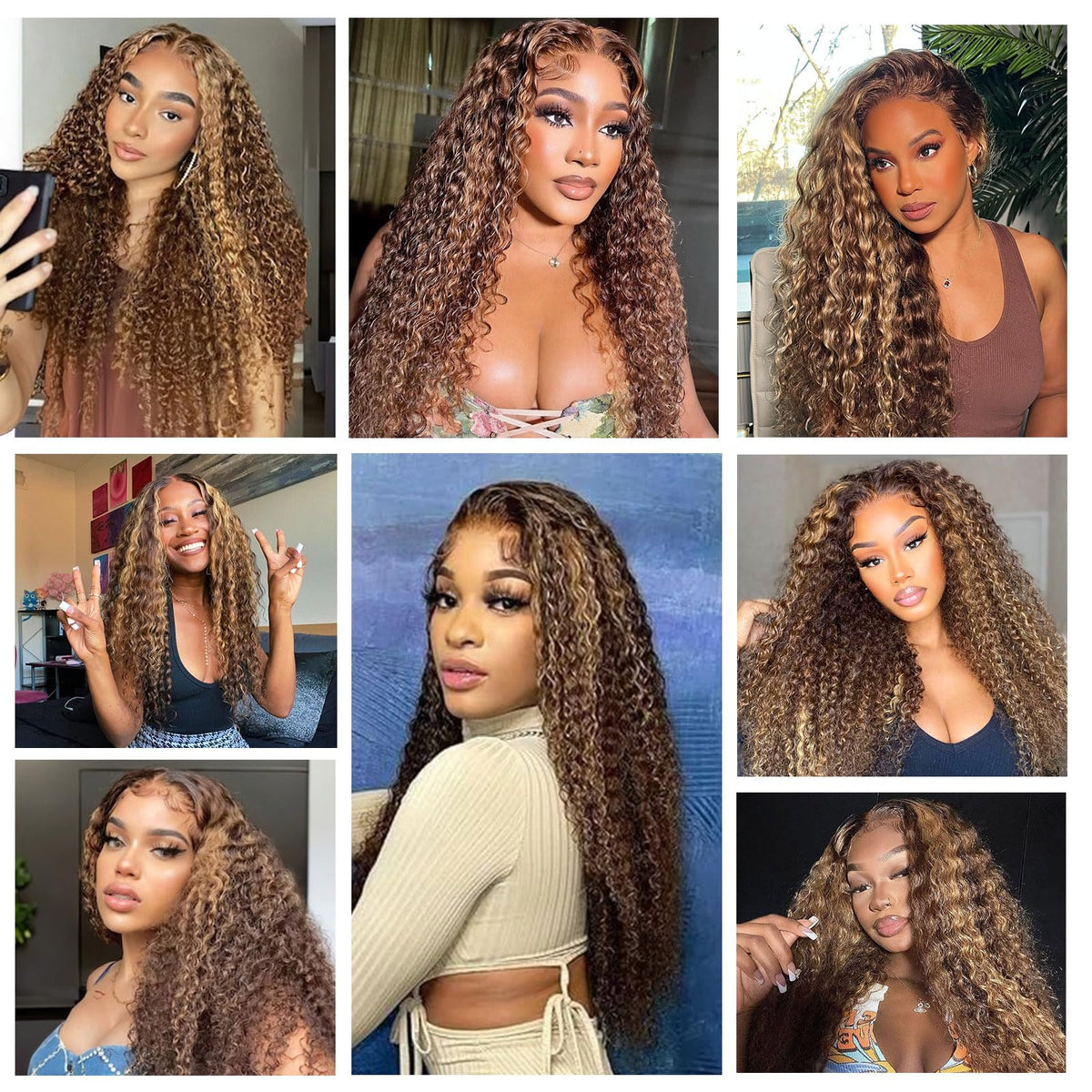 Aimking highlight wig suitable for weddings, parties, and outdoor events.