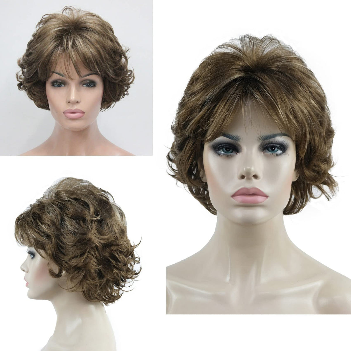 Aimole capless wig side view highlights lightweight comfort for daily wear.