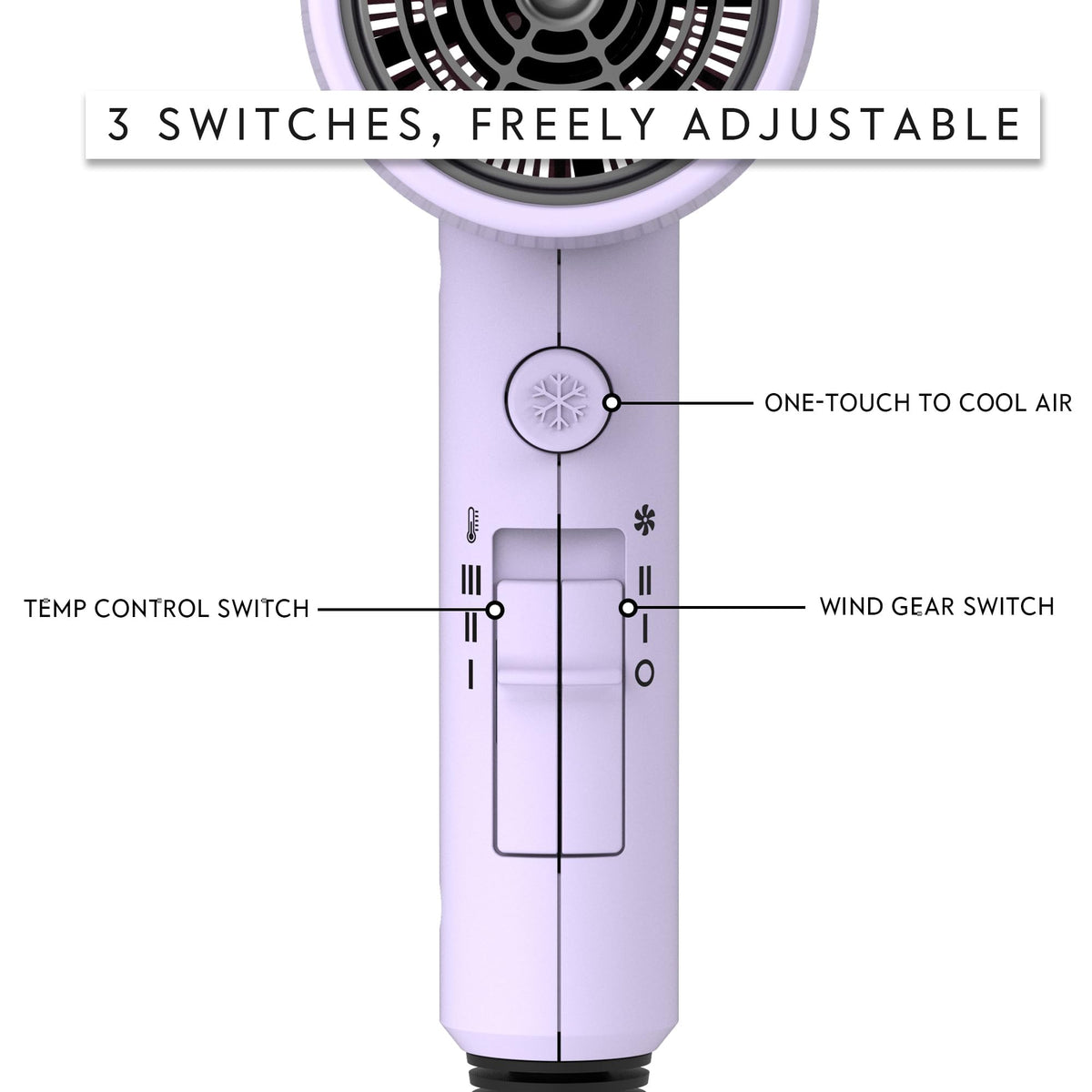 AINA hair dryer ionic technology for smoother, frizz-free hair