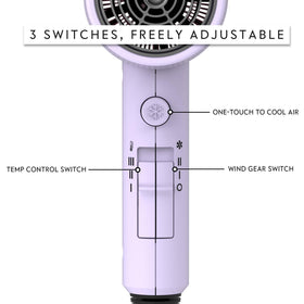 AINA hair dryer ionic technology for smoother, frizz-free hair