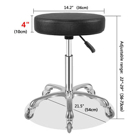 Seat diameter 14.2 inches provides generous seating area for tasks.