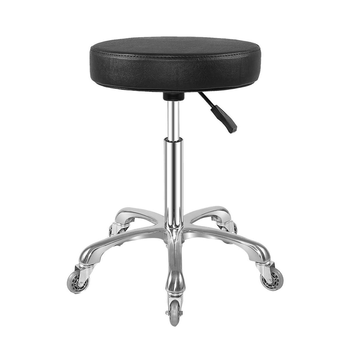 Ainilaily rolling stool seat with plush leather for comfortable long sessions.