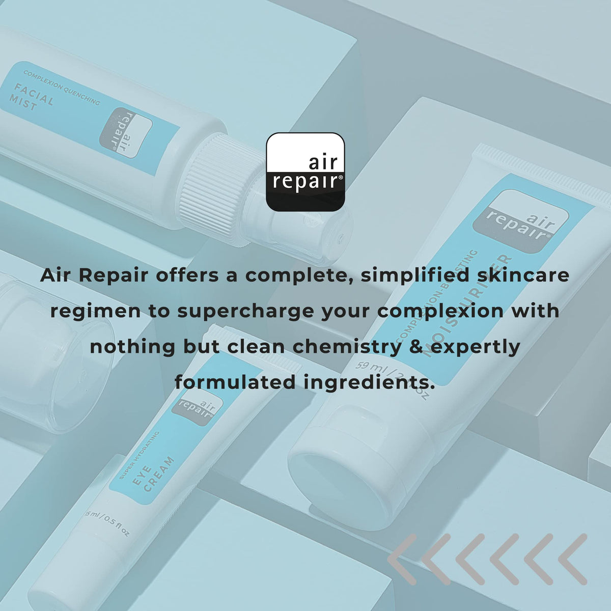 Air Repair Complexion Boosting Moisturizer packaging communicates compact travel-friendly design