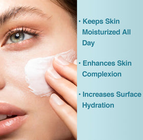 Air Repair Complexion Boosting Moisturizer texture swatch highlights fast-absorbing, non-sticky finish