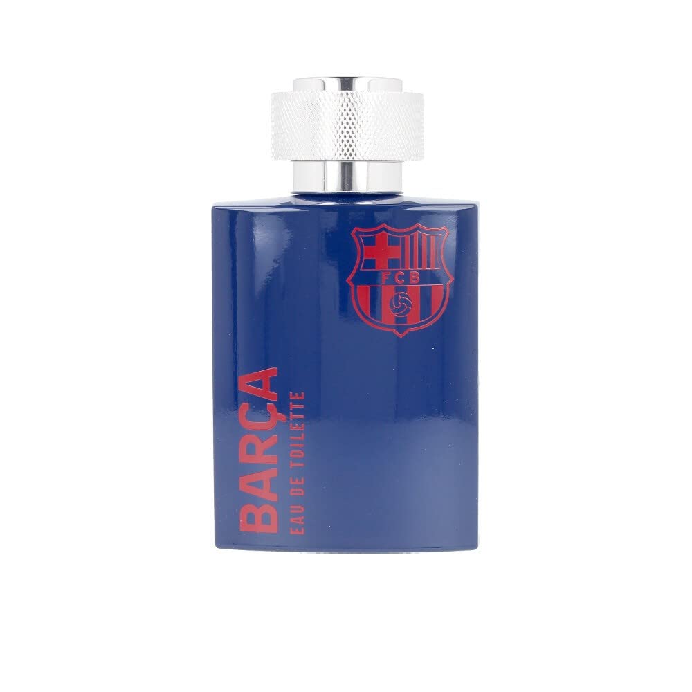 Air Val International FCB Barca EDT blue bottle with shield for fans and everyday confidence