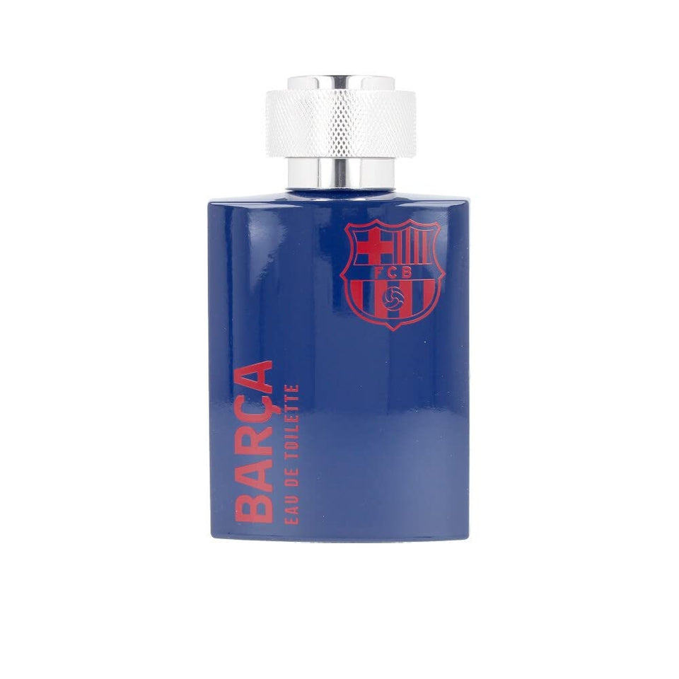 Air Val International FCB Barca EDT blue bottle with shield for fans and everyday confidence