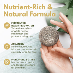 AirNex shampoo bar lather close-up highlighting rich foam for gentle cleansing.