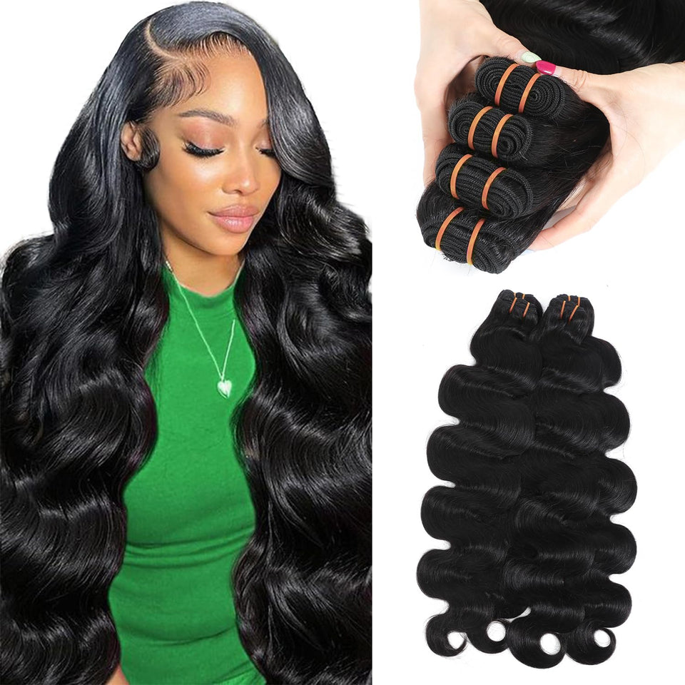 AirNext raw body wave bundle 16in with natural shine for everyday wear