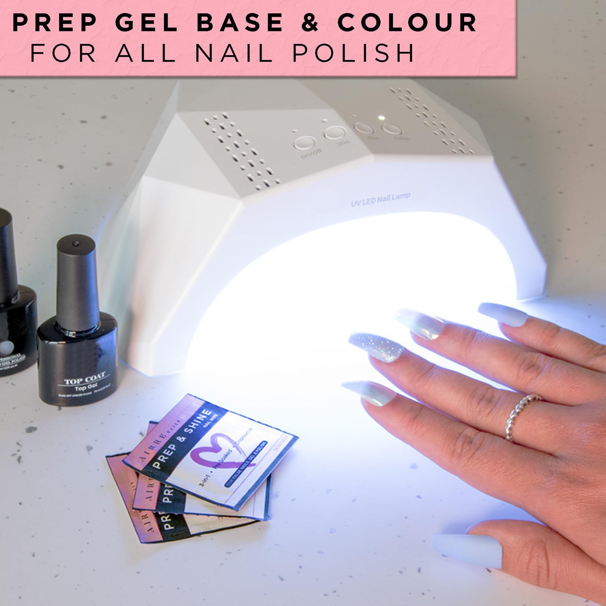 AIRRE NAILS dehydration of nail plate for better adhesion prep.