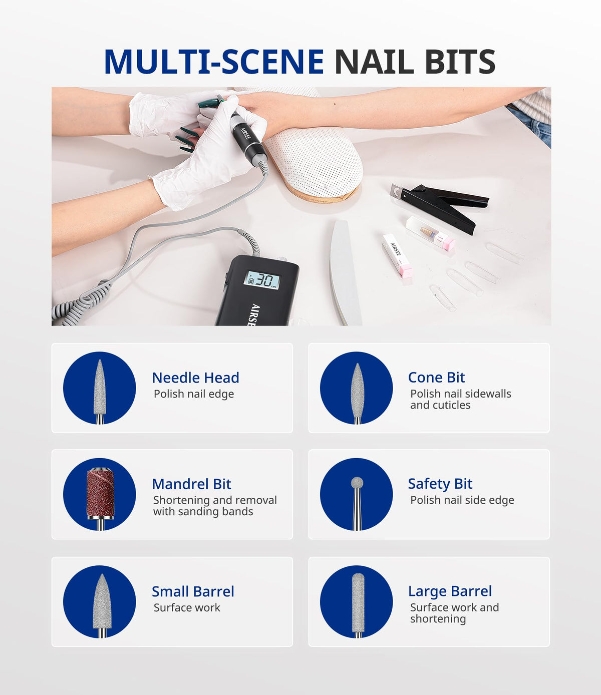 AirSEE cordless design suitable for both salon and home use