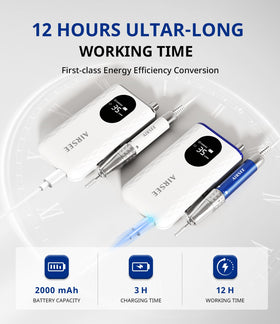 AirSee nail drill speed control allows precise shaping and finishing.