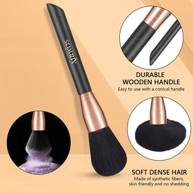 AirWos concealer brush targets blemishes and under-eye areas.