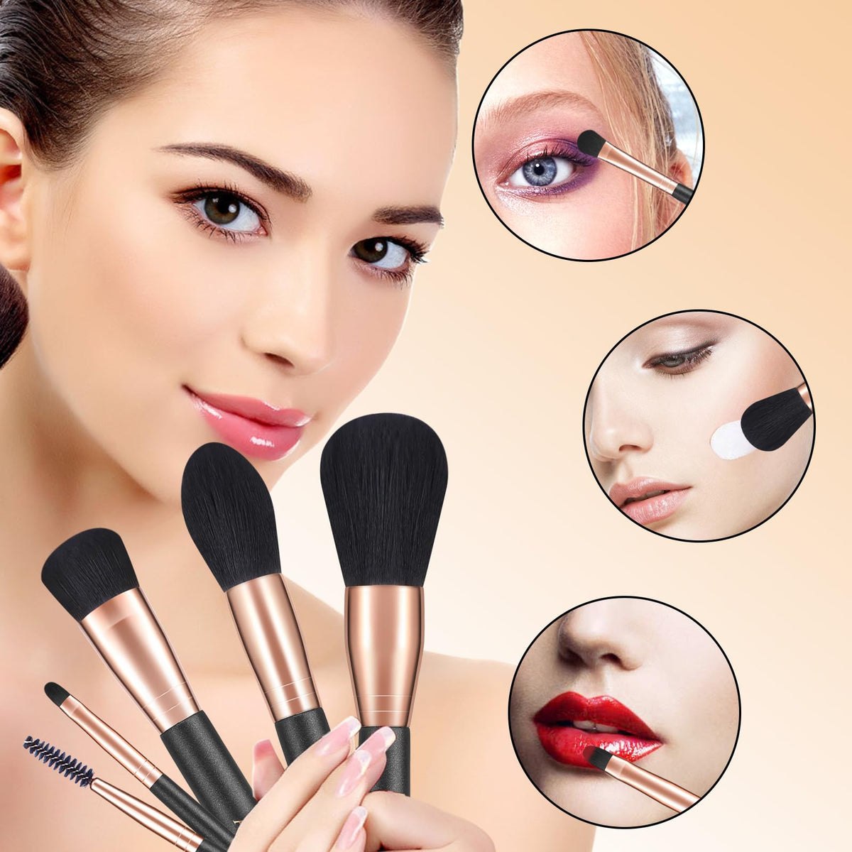 AirWos eyeshadow brush enables precise application for defined looks.