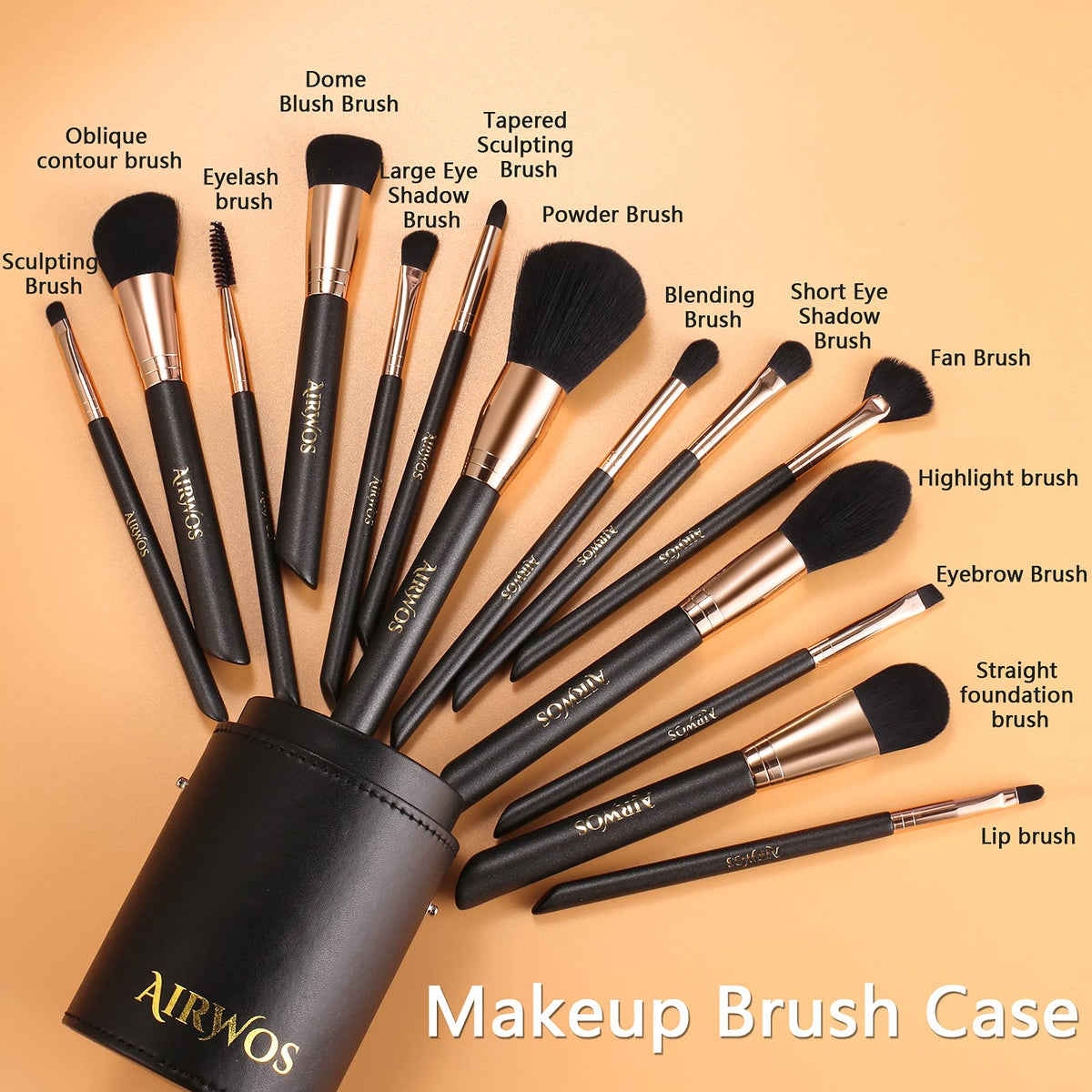 AirWos foundation brush with soft bristles for smooth, streak-free coverage.