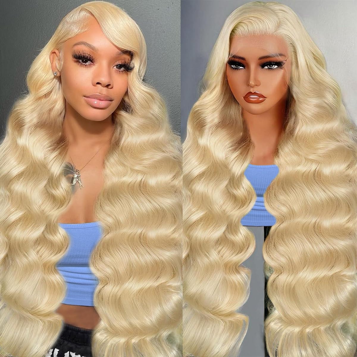 AIRZKIN 613 lace front wig with 30inch body wave for versatile styling.