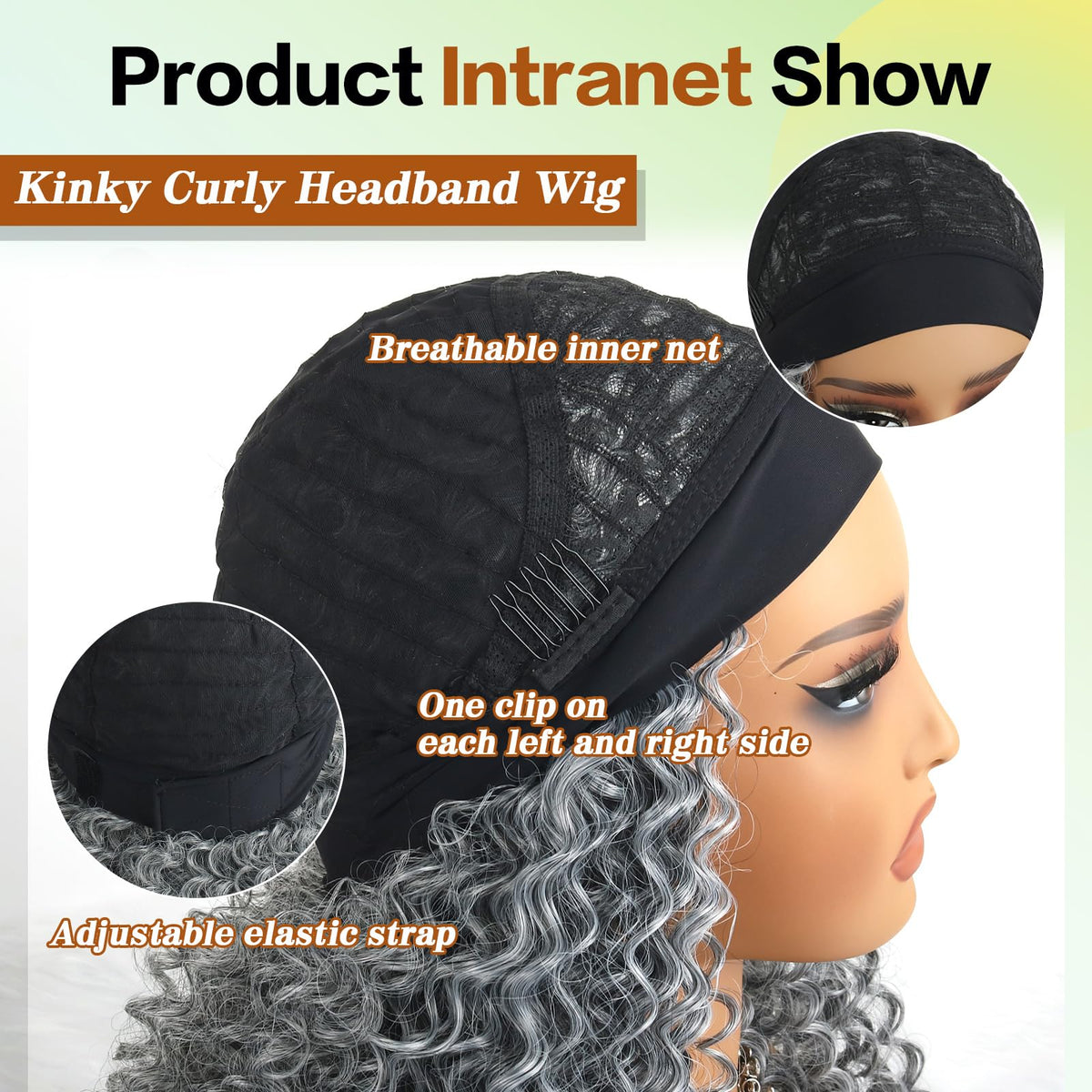 Aisaide headband wig shows dense curls with tangle-resistant texture.
