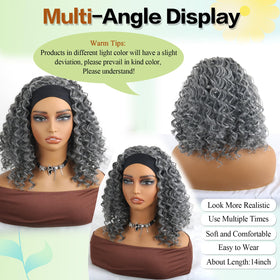 Aisaide headband wig with elastic ice silk band for breathable comfort.