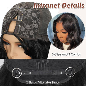 Aisaide V Part Wig features five top combs for secure positioning