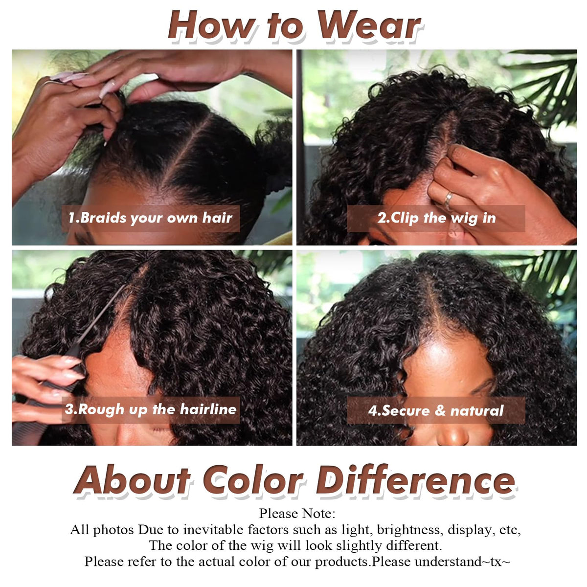 Aisaide V Part Wig uses a breathable net cap for all-day comfort