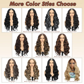 Aisaide V Part Wig styled with side or center part for versatility