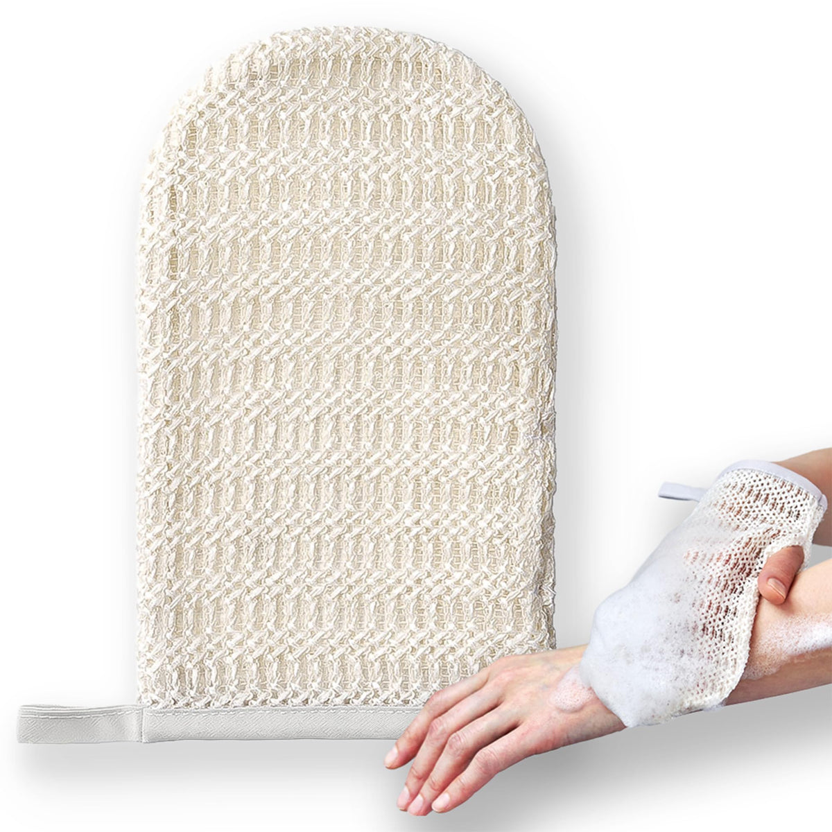 aisen Gunma 200 silk glove ready for luxurious exfoliation.