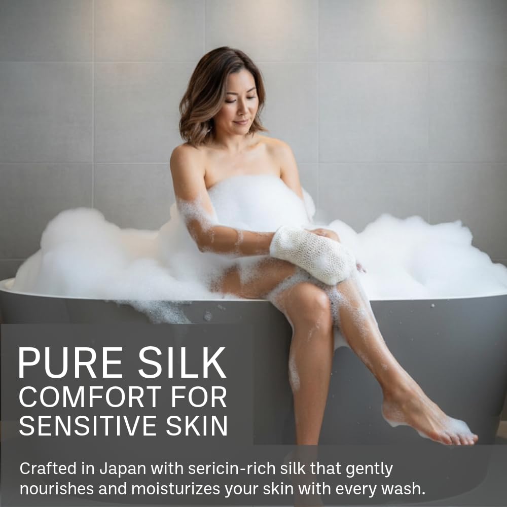 aisen ultra-gentle dry-texture glove suitable for delicate exfoliation.