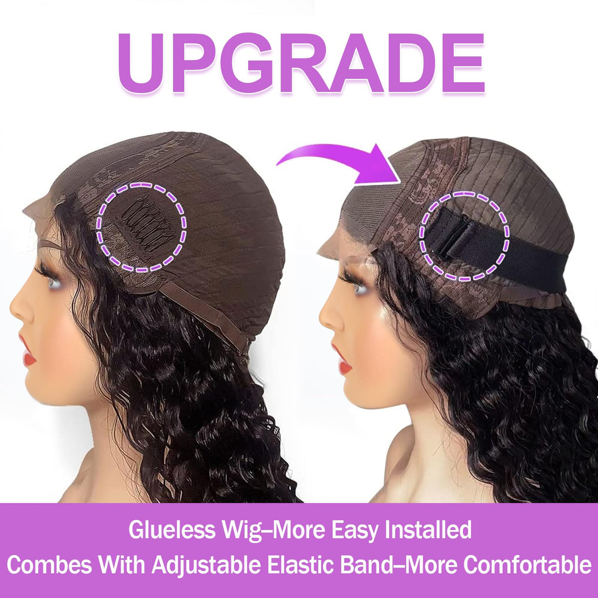 AISI 180 density deep wave hair for fuller volume