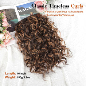 Four-piece clip-in extensions add instant volume and length for everyday use