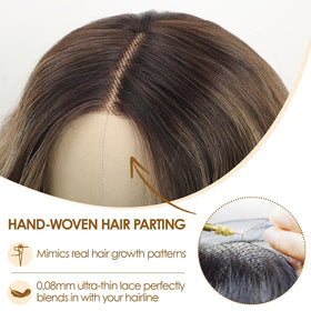 AISI HAIR 18-inch wig back view showing full curls and balanced color