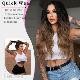 AISI HAIR 22 inch wig with adjustable cap for secure daily comfort.